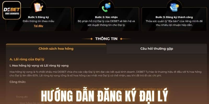 Hướng dẫn đăng ký làm đại lý Debet