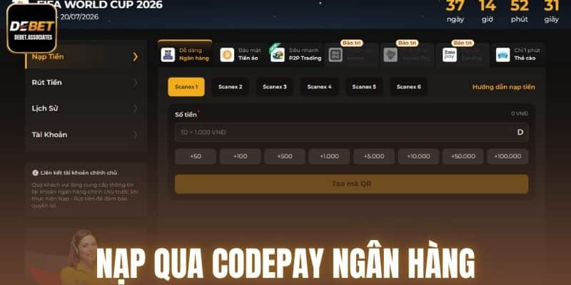 Nạp qua Codepay ngân hàng